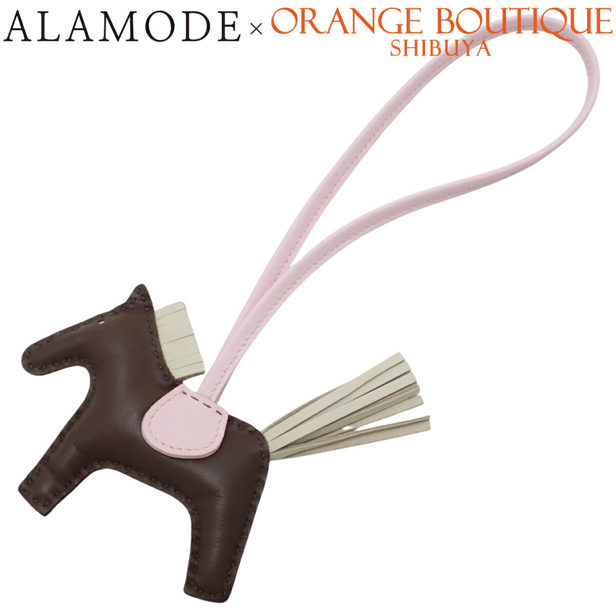 楽天市場】エルメス バッグチャーム ロデオ MM アニューミロ ローズ