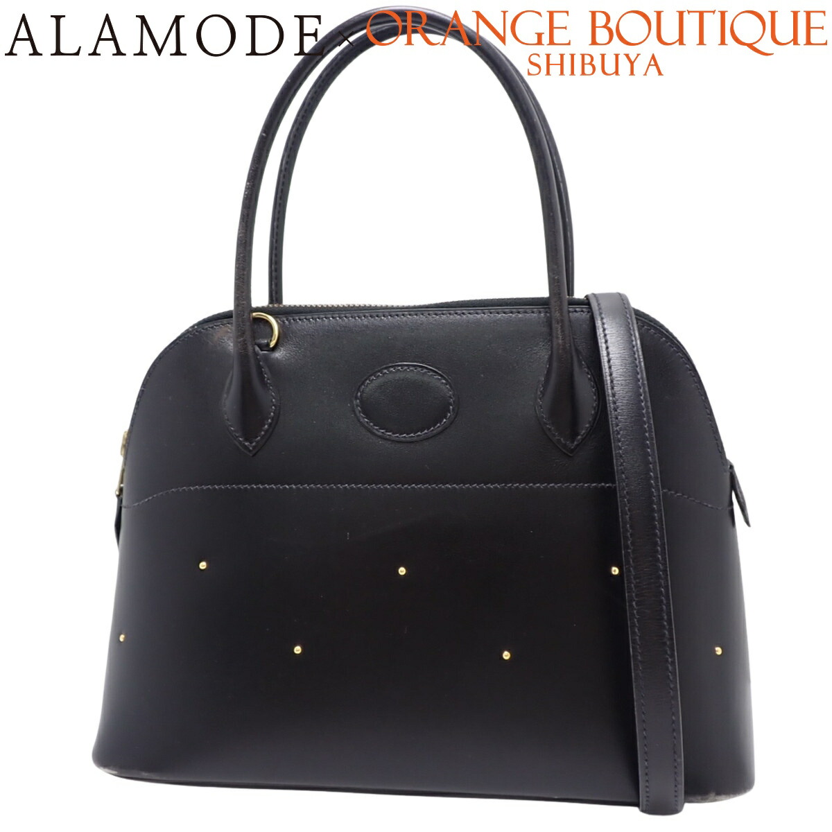 楽天市場】エルメス ボリード36 ボックスカーフ ハンドバッグ/ブラック