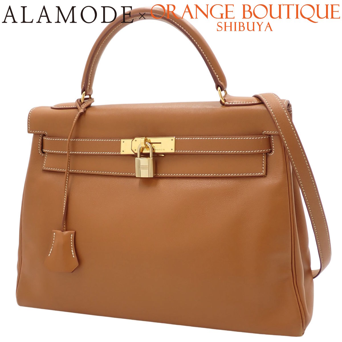 最終‼美品！HERMES バングルケリーカデナ ゴールドベージュ茶系 BOX付き 40802168633-1_wm.jpg