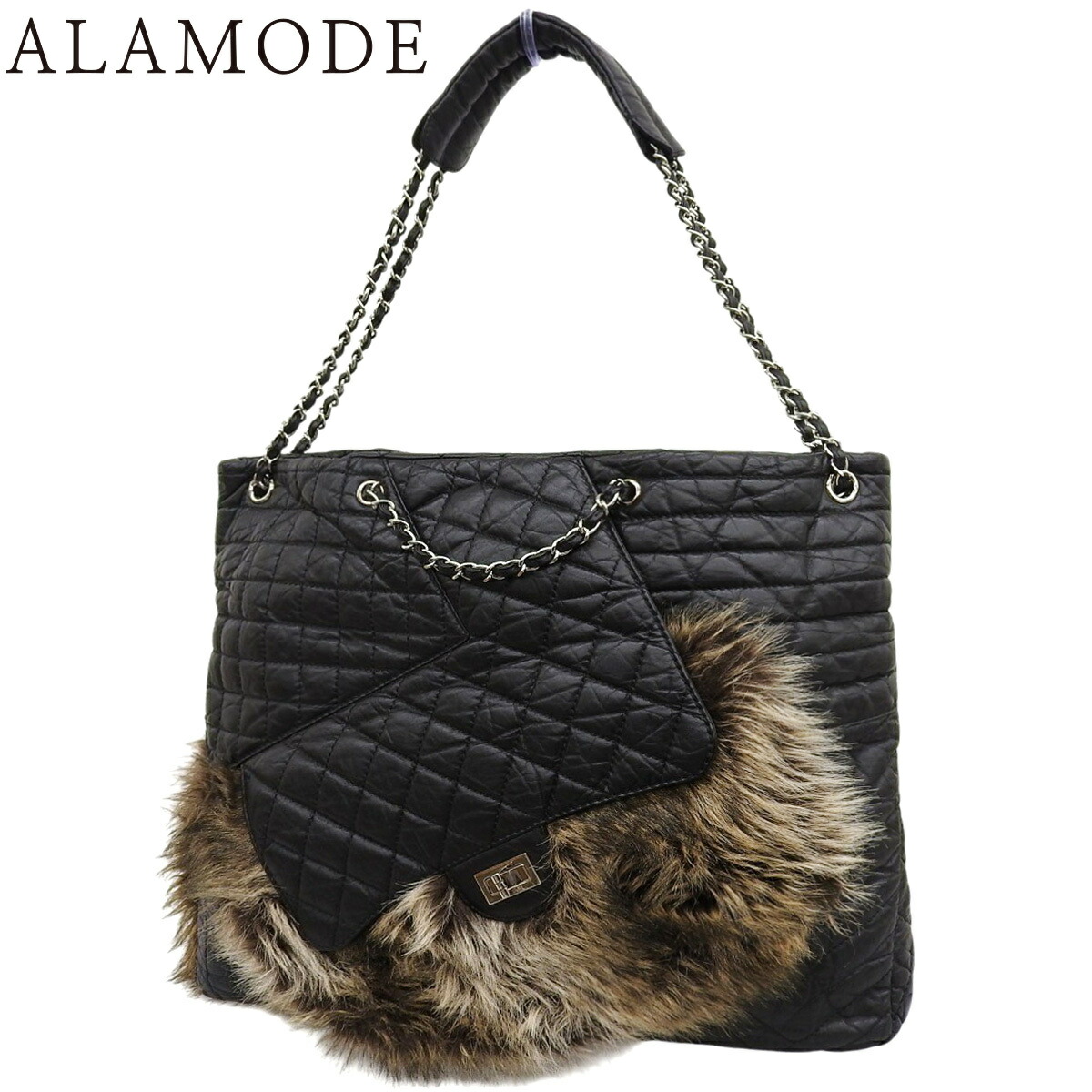 楽天市場】 CHANEL シャネル ラビットファー チェーン ショルダー