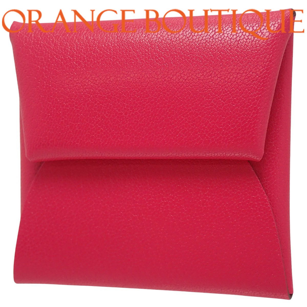 HERMES(エルメス) バスティア ローズエクストリーム ピンク シェーブルシャムキラ パラジウム金具 シルバー金具 B刻印 コインケース コインパース ミニウォレット ミニ財布 小物 レディース 40802171178【中古】【アラモード】