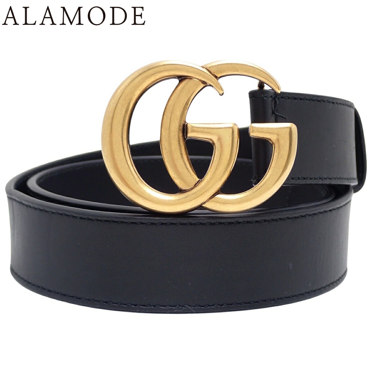 楽天市場】GUCCI グッチ Gバックル レディースベルト レザー 黒