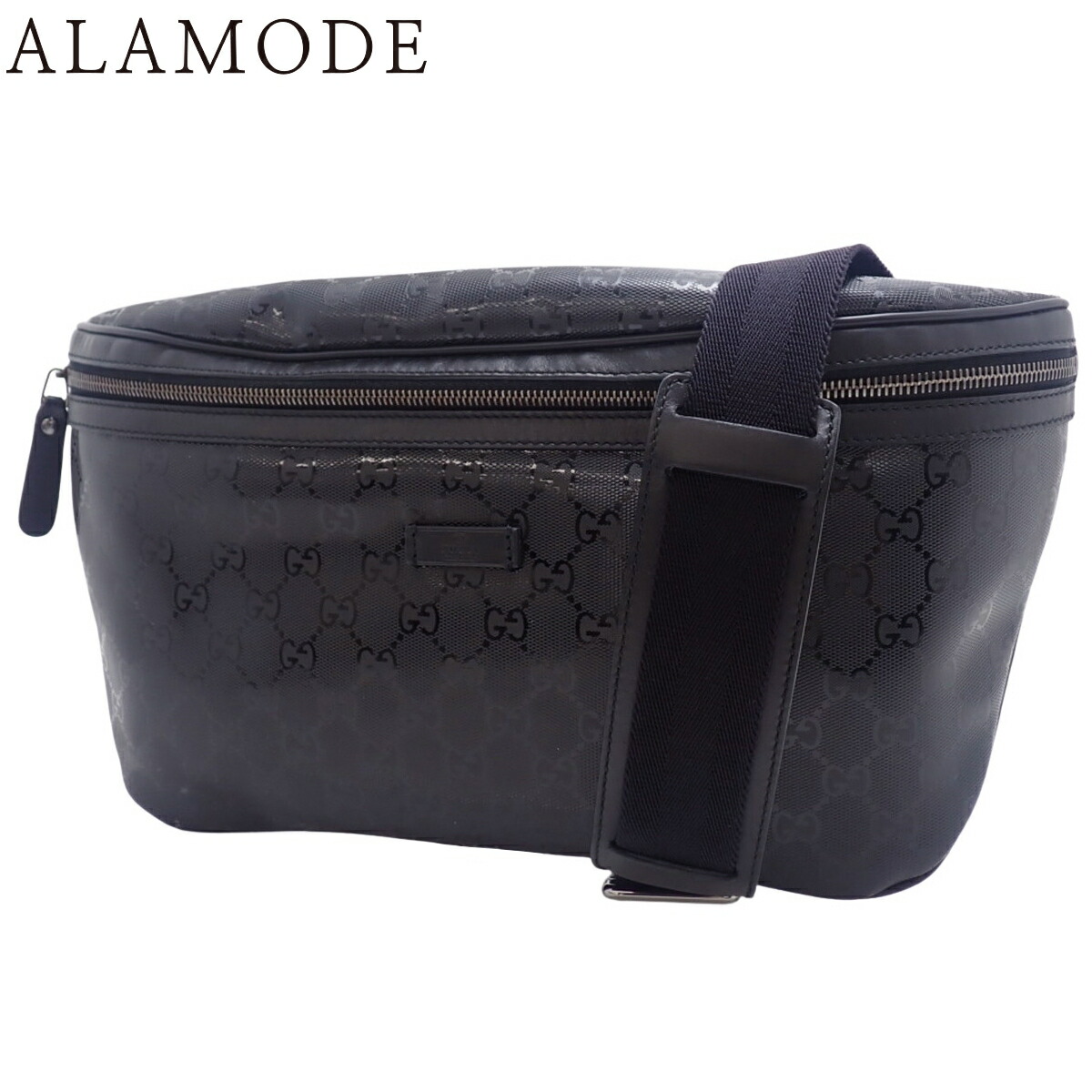 GUCCI(グッチ) GGボディバッグ ウエストバッグ/ボディバッグ ウエストポーチ 斜め掛けバッグ ショルダーバッグ GGインプリメ ブラック黒 ガンメタル金具 211110 メンズ 40802168876【中古】【アラモード】 楽天市場】【バッグ】GUCCI グッチ GGインプリメ ウエストバッグ