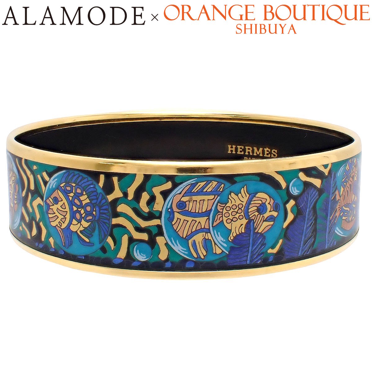 楽天市場】【HERMES/エルメス】 魚柄 バングル メタル/エマイユ/七宝