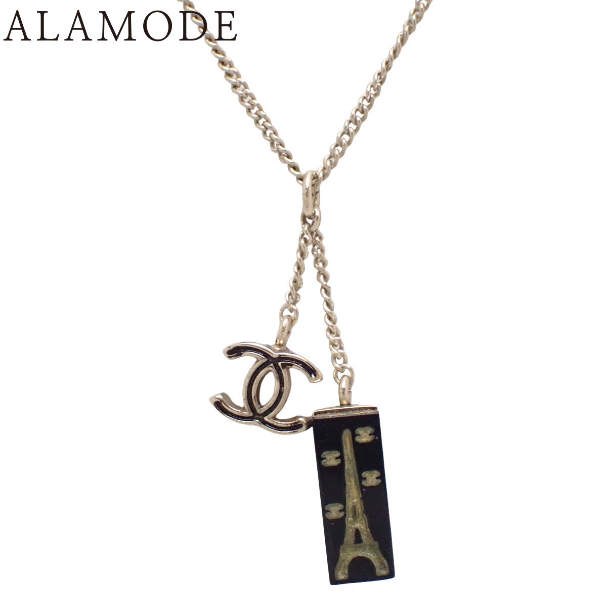 楽天市場】シャネル ネックレス エッフェル塔 ココマーク ゴールド 黒
