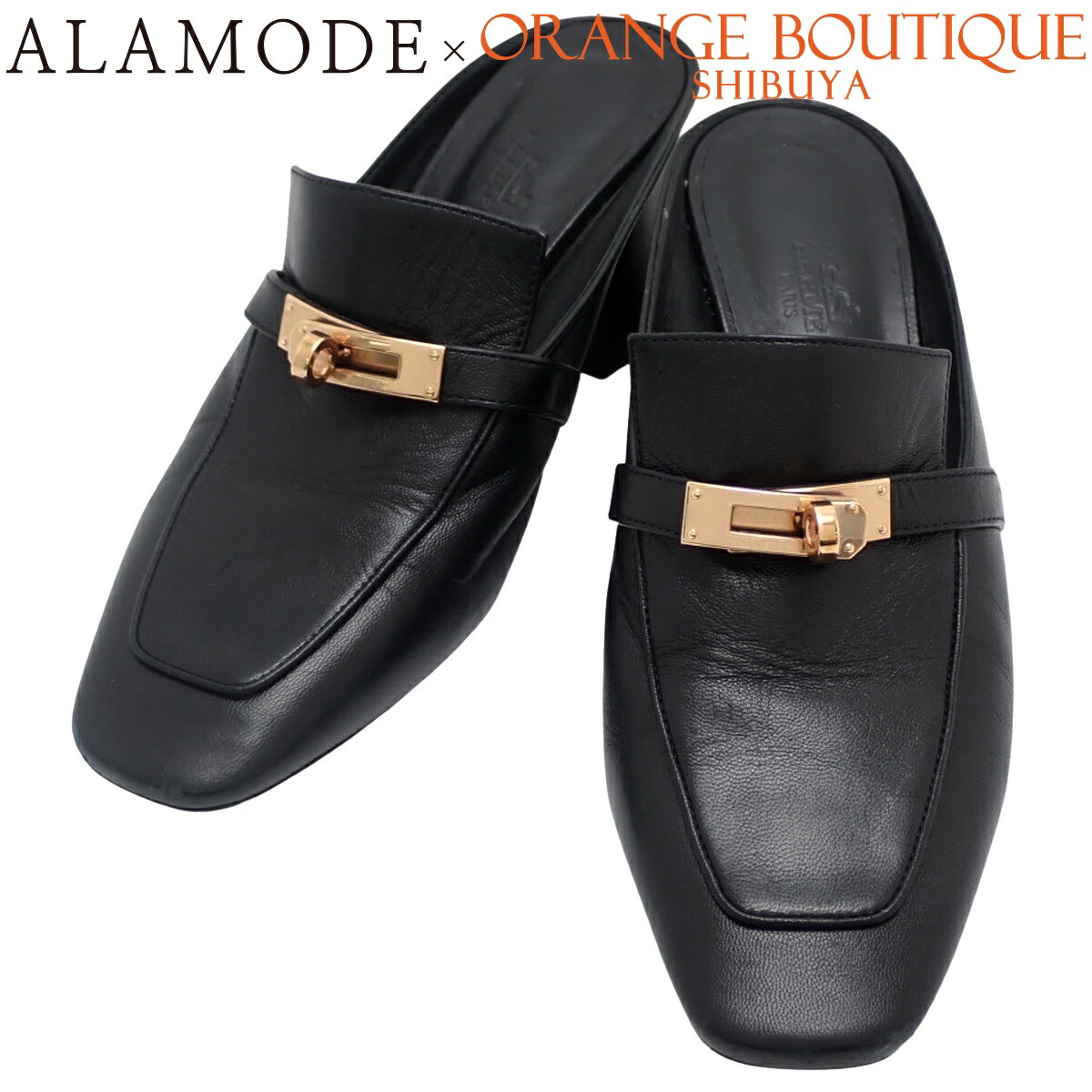 楽天市場】【エルメス】Hermes カリャ レザー スタッズ 厚底 ミュール