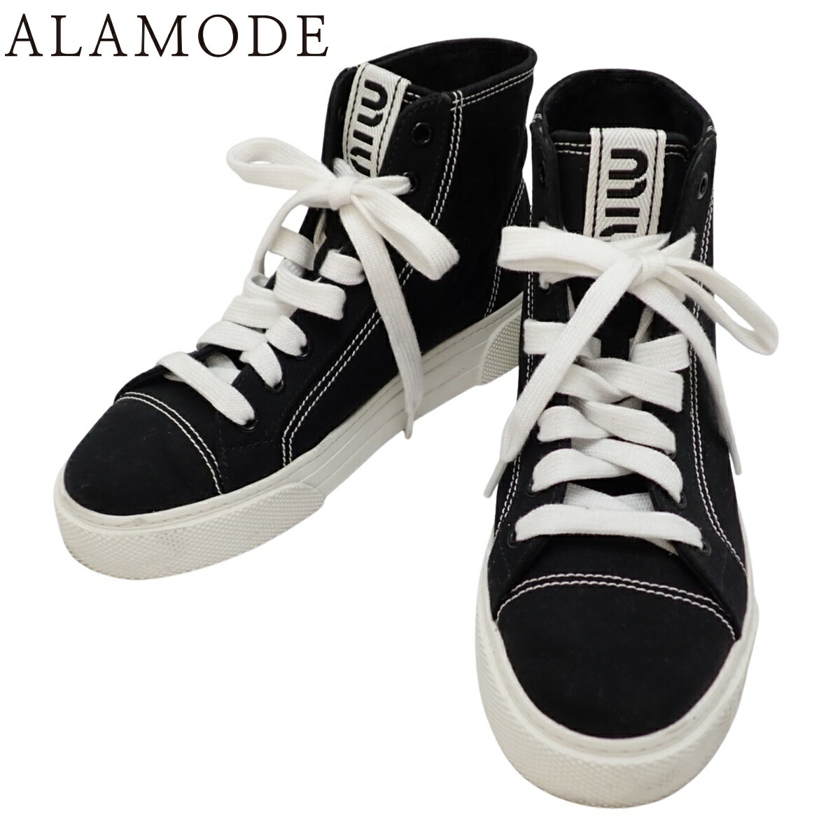 楽天市場】ミュウミュウ MIUMIU ニット ソックス ハイカット