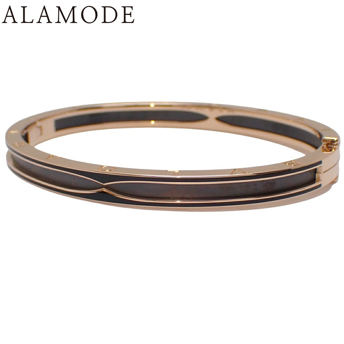 【2022年御墨付き付】BVLGARI(ブルガリ) ビー・ゼロワン 腕輪 358058 サクラ色ゴールド PG 陶器 CE 28.5g バングル 付属品 宝飾品 B-zero1 サクラ色ゴールド 黒いこと黒 ユニ一発やる 40802172609【中古】【アラモード】