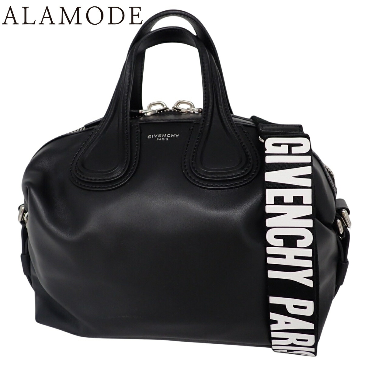 ✨美品✨ GIVENCHY ジバンシィ ナイチンゲールハンドバッグ ブラック 中古・古着通販】GIVENCHY (ジバンシィ) ハンドバッグ ナイチンゲール