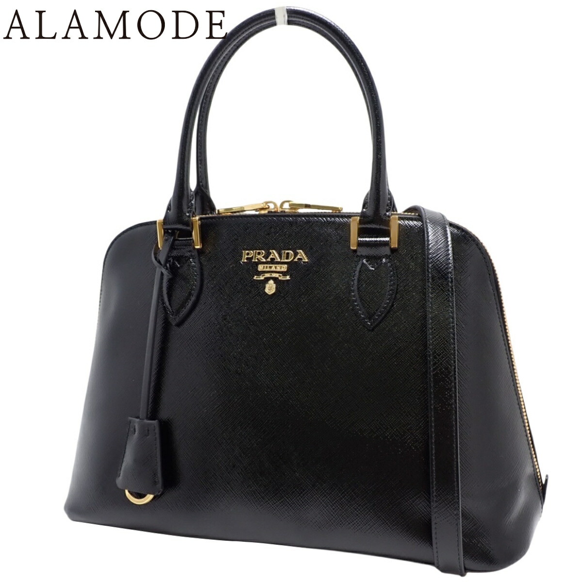 楽天市場】プラダ【PRADA】 ベルベット ミニ トートバッグ ボルドー