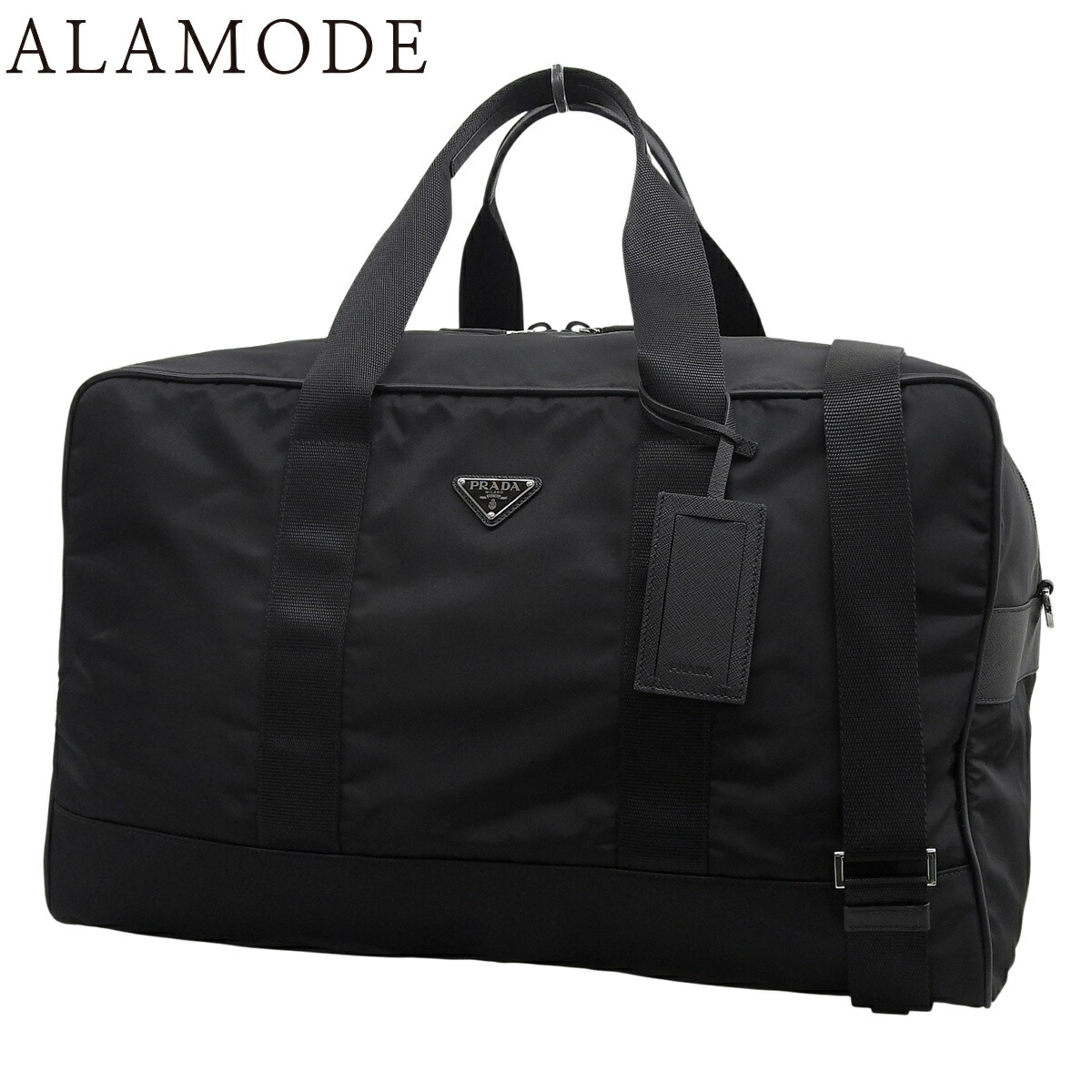 PRADA ナイロン ボストンバッグ ブラック ブランドレンタルのBrandCity / プラダ ナイロン 2WAY ショルダー