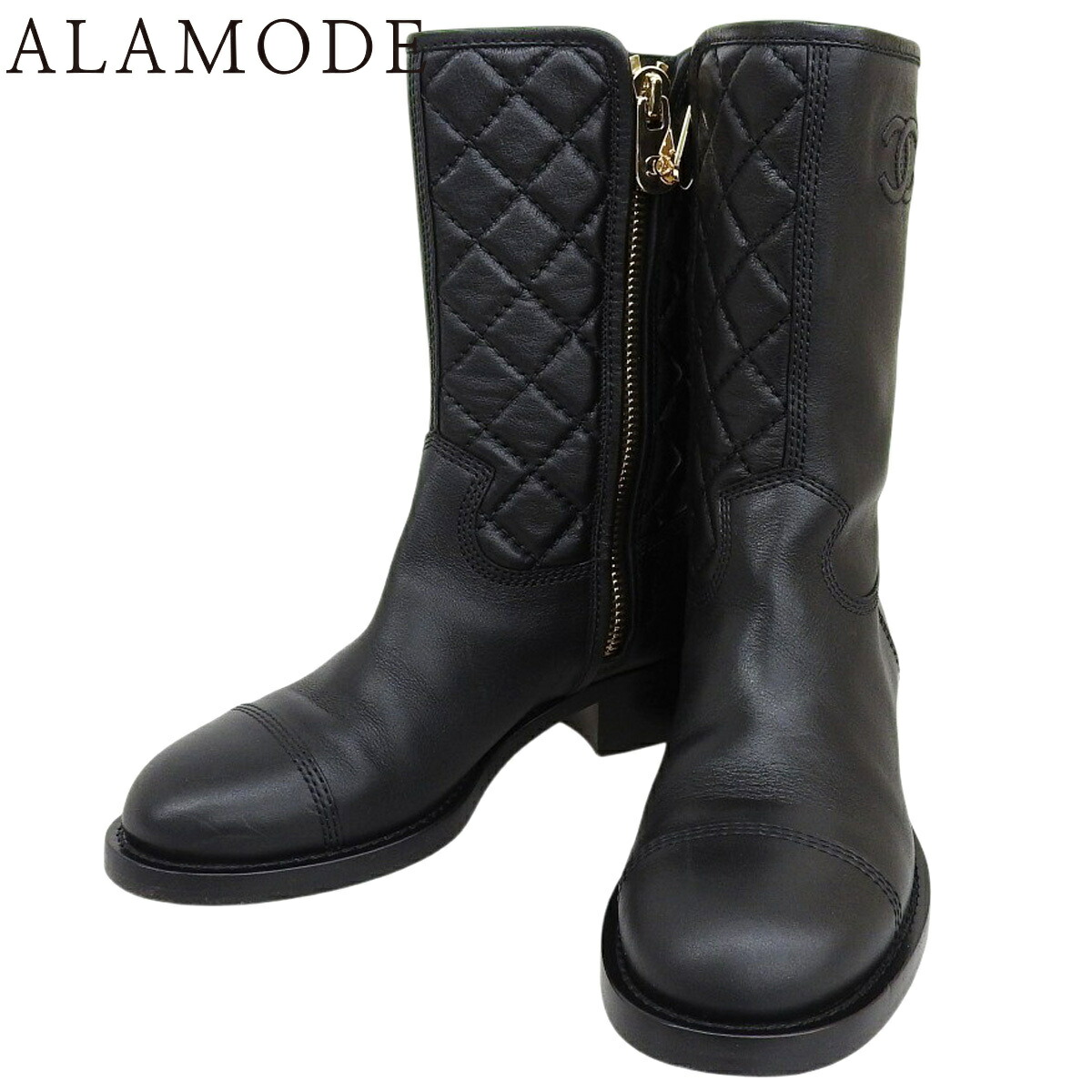 楽天市場】シャネル【CHANEL】 マトラッセ レースアップ ブーツ