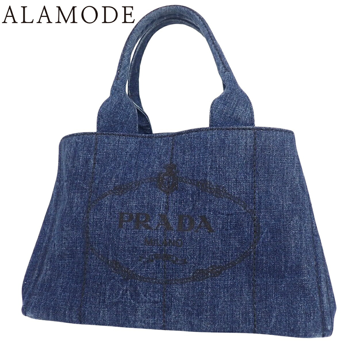 楽天市場】【美品】プラダ【PRADA】 デニム トートバッグ スモール