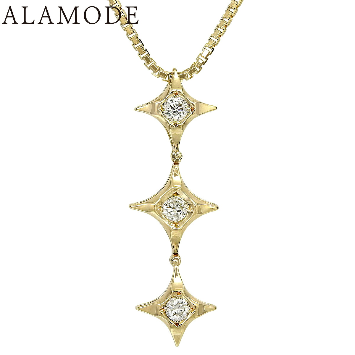 D0.325 ダイヤモンドネックレス イエローゴールド K18YG 6.5g レディース 40802166946【中古】【アラモード】｜ALAMODE 92,425円