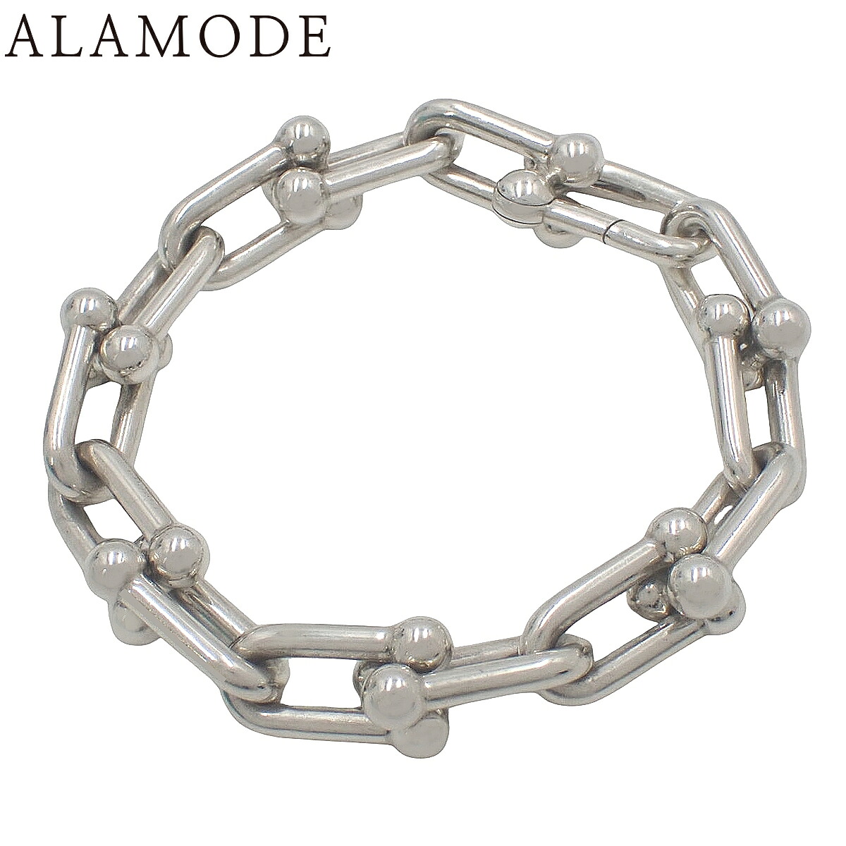 TIFFANY&Co.(ティファニー) ハードウエア ラージ リンク ブレスレット 60153090 シルバー SV925 ブレスレット アクセサリー ジュエリー シルバー銀 レディース 41100100801【中古】【アラモード】｜ALAMODE