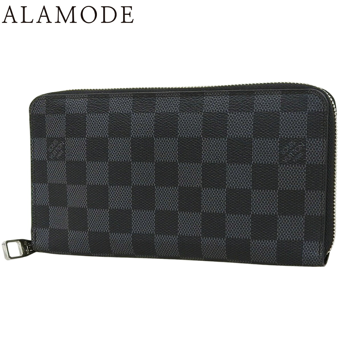 LOUIS VUITTON(ルイ・ヴィトン) ダミエ・グラフィット ジッピー・オーガナイザー ロングウォレット 長札入れ ラウンドジッパー ダミエグラフィットキャンバス 黒いこと黒 薄墨色 しろがね色金具 N63077 メンズ 40802177263【中古】【アラモード】 バッグ・小物・ブランド雑貨-財布・ケース-メンズ財布