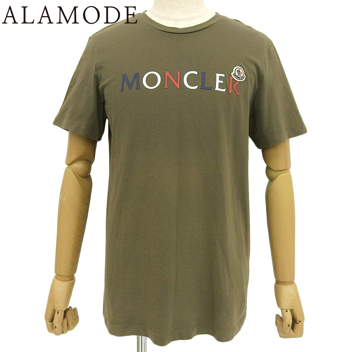 MONCLER(モンクレール) ロゴTシャツ 2021年 アパレル ファッション 半袖 M コットン カーキ H10918C00043 8390T メンズ 40802171903【中古】【アラモード】｜ALAMODE
