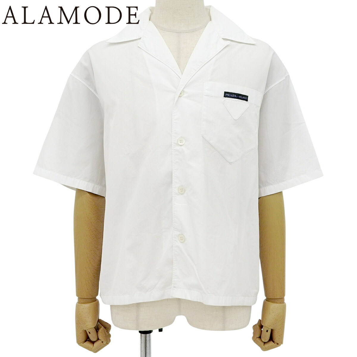 楽天市場】PRADA 2019AW Poplin Dahlia Bowling Shirt UCS319 S182