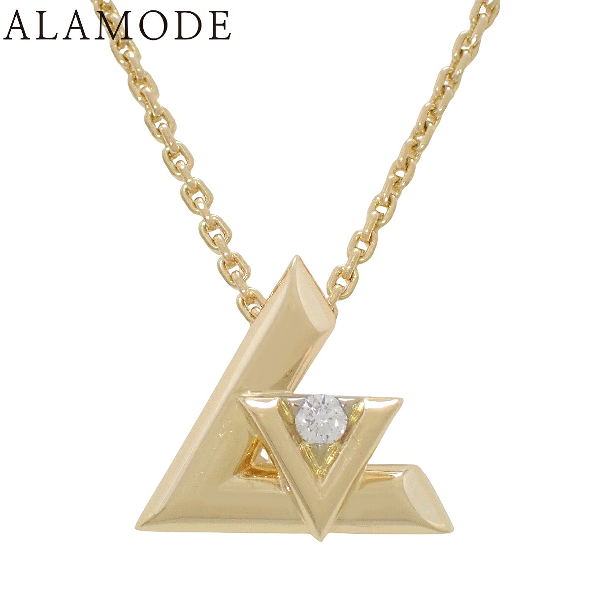 LOUIS VUITTON(ルイ・ヴィトン) ペンダント LV ヴォルト ワン PM ダイヤモンド Q93805 イエローゴールド K18YG 5.8g ネックレス アクセサリー ジュエリー 1PD ゴールド金 レディース 40802176368【中古】【アラモード】｜ALAMODE