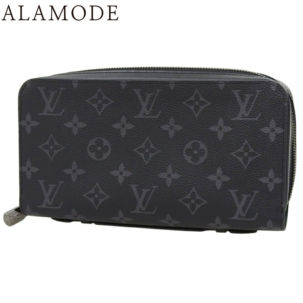 LOUIS VUITTON(ルイ・ヴィトン) モノグラム・エクリプス ジッピーXL ロングウォレット トラベルケース ラウンドファスナー セカンドバッグ モノグラムエクリプス ブラック黒 グレー シルバー金具 M61698 メンズ 40802175947【中古】【アラモード】