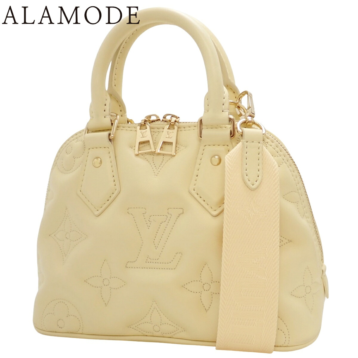 LOUIS VUITTON(ルイ・ヴィトン) アルマ・ソフト BB ハンドバッグ 肩掛け ショルダー 2WAY バブルグラム・レザー バナナ イエロー黄 ゴールド金具 M59821 レディース 40802183109【中古】【アラモード】