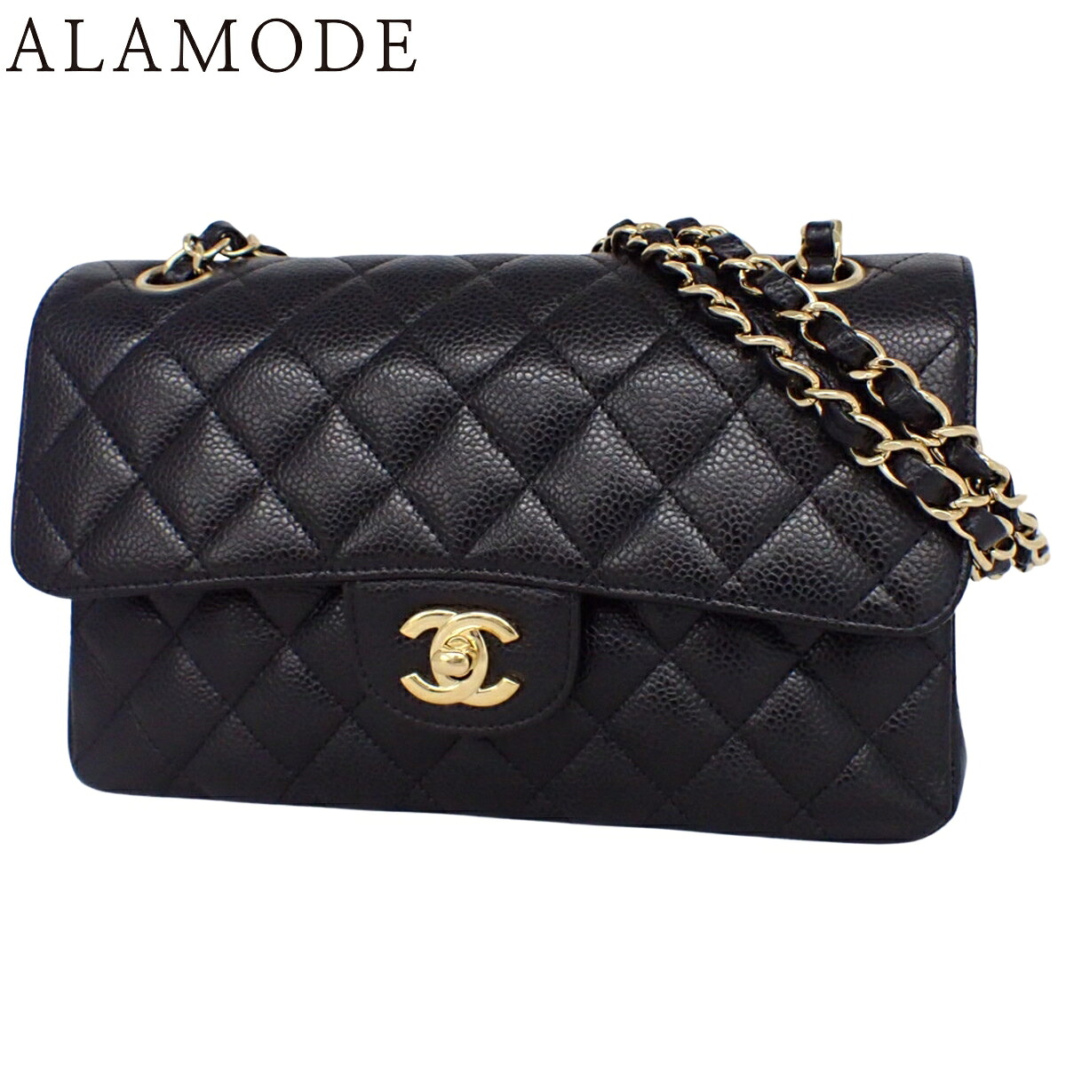 CHANEL(シャネル) マトラッセ ココマーク Wフラップ23 チェーンショルダーバッグ ショルダーバッグ 肩掛け 2WAY ダブルフラップ キャビアスキン ブラック黒 ゴールド金具 A01113 レディース 40802171755【中古】【アラモード】 497,614円