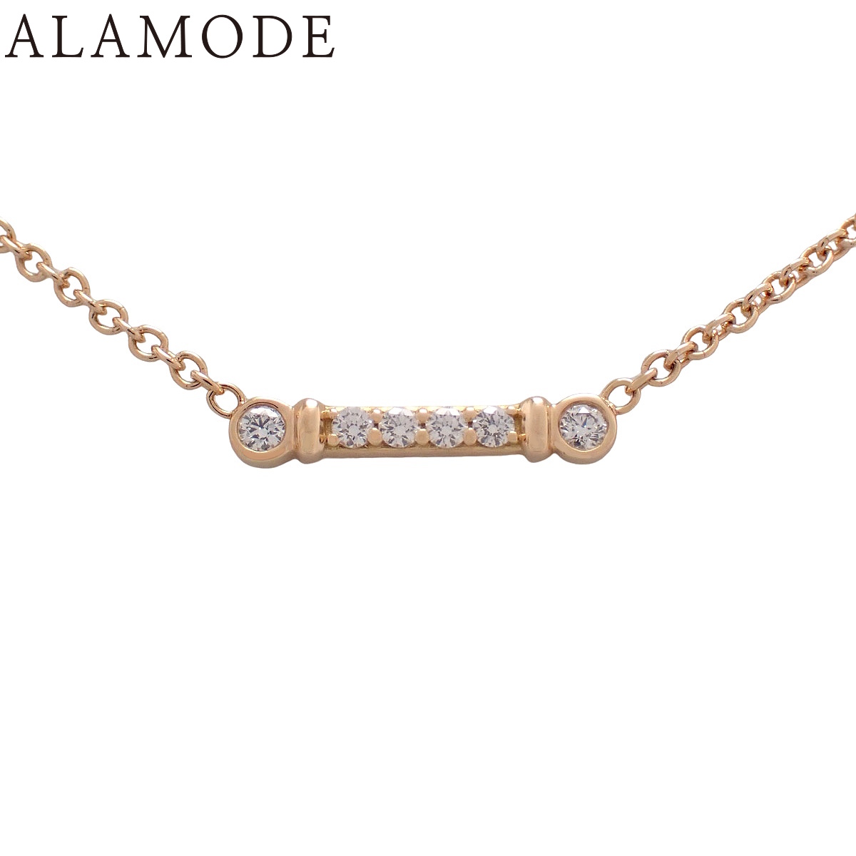 TIFFANY&Co.(ティファニー) ティファニー キー フルール ド リスキー バー ペンダント ダイヤモンド ピンクゴールド K18PG 1.8g ネックレス ジュエリー ローズゴールド レディース 40802184225【中古】【アラモード】|ALAMODE