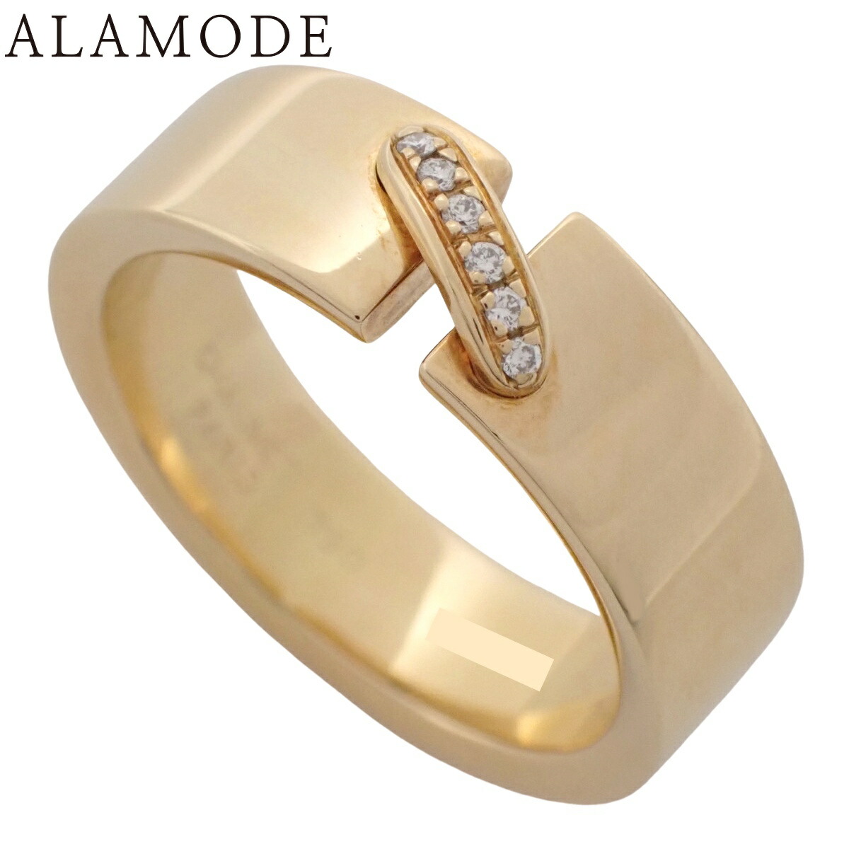 【お墨付き付】Chaumet(ショーメ) リアン 金剛石 輪っか 金剛石 黄色ゴールド K18YG 18.5(58.5)号 12.6g 指環 添え物 宝飾品 6PD ユニ一発やる 40802185192【中古】【アラモード】