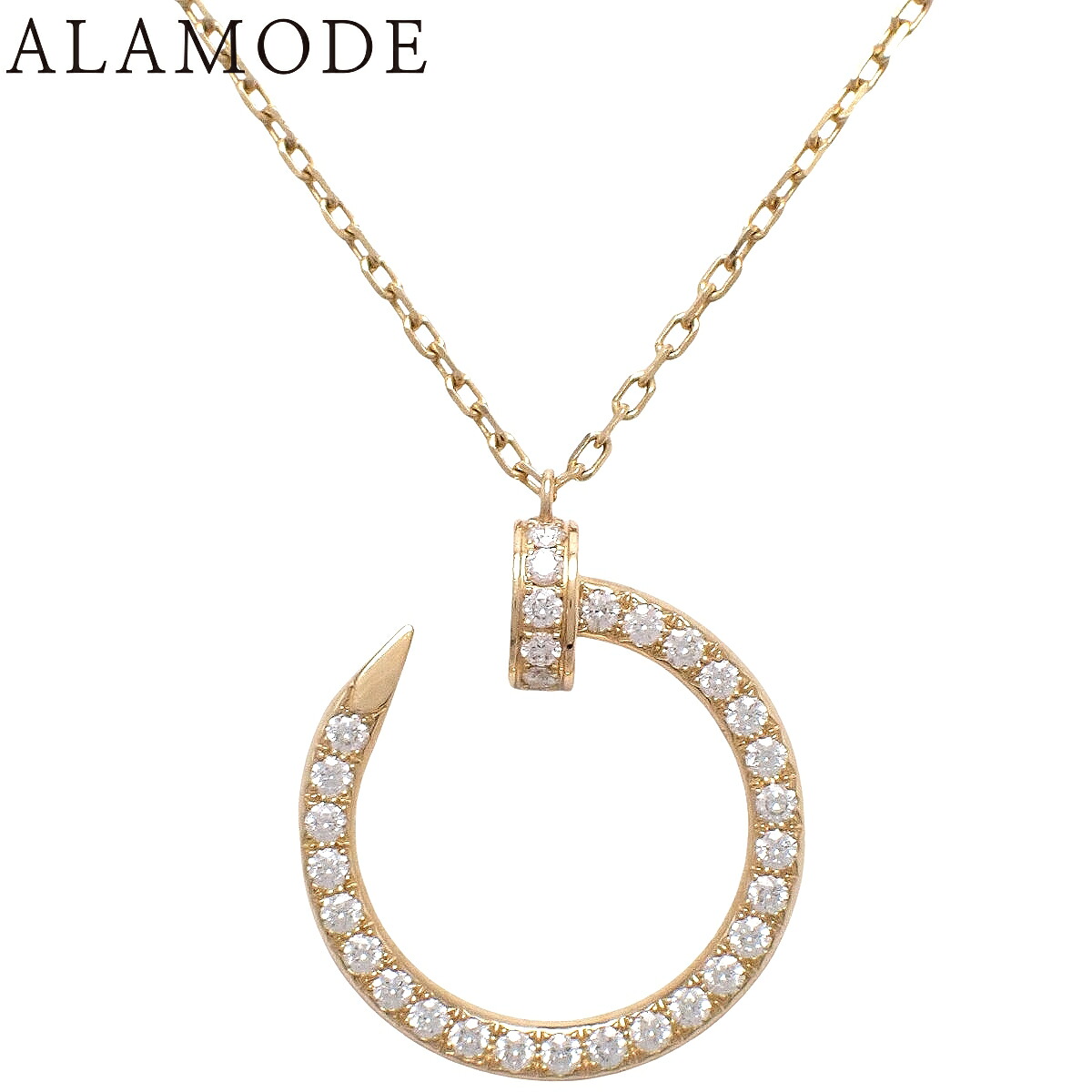 CARTIER(カルティエ) ジュスト アン クル ネックレス ダイヤモンド B7224895 イエローゴールド K18YG 5.4g ジュエリー ゴールド金 レディース 40806000278【中古】【アラモード】
