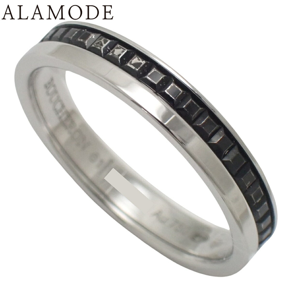 Boucheron(ブシュロン) QUATRE BLACK EDITIONキャトル 輪っか 二分の一 JAL00206 白いことゴールド K18WG 61 5.3g 輪っか・指環 付属品 宝飾品 しろがね色銀 黒いこと黒 ユニ一発やる 40802183196【中古】【アラモード】