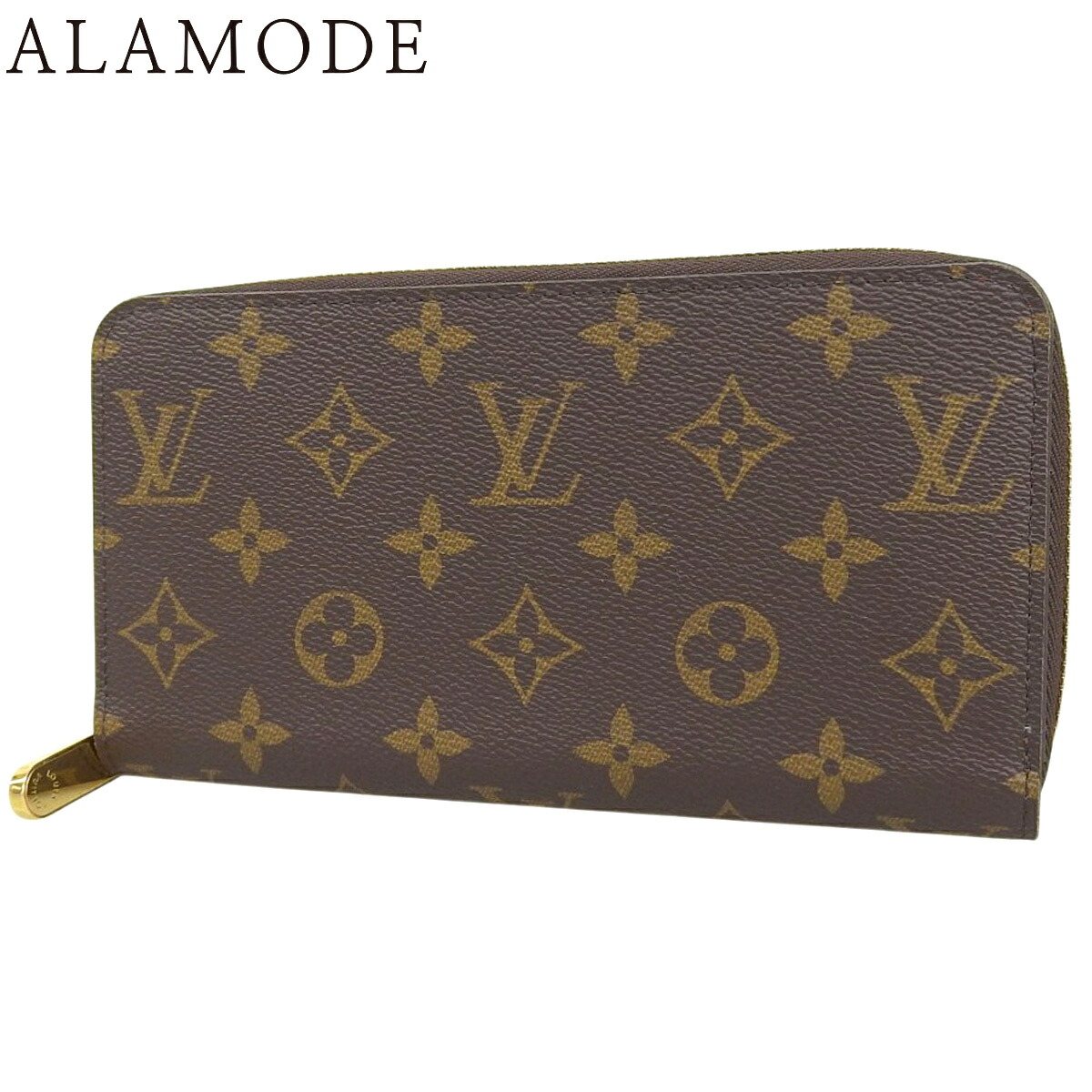 LOUIS VUITTON(ルイ・ヴィトン) モノグラム ジッピー･ウォレット ロングウォレット 長財布 モノグラムキャンバス コクリコ ブラウン茶 レッド赤 ゴールド金具 M41896 ユニセックス 40802183529【中古】【アラモード】