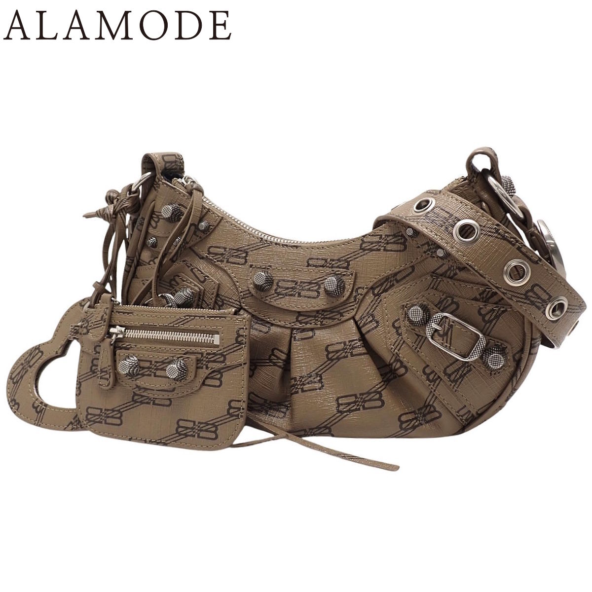 BALENCIAGA(バレンシアガ) ル・カゴール XS ショルダーバッグ 肩掛け 斜め掛け レザー ブラウン茶 シルバー金具 671309 レディース 40802184761【中古】【アラモード】｜ALAMODE