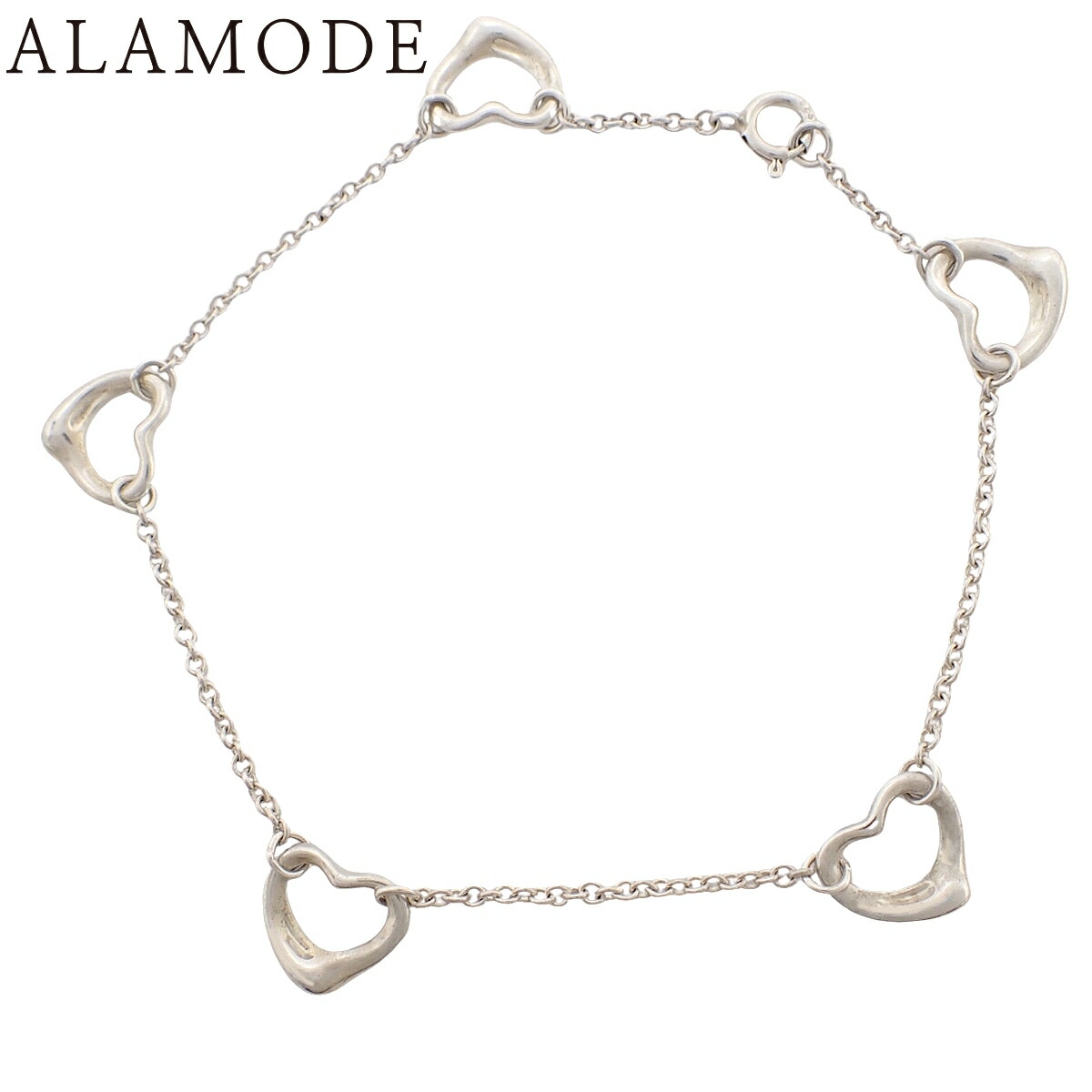 TIFFANY&Co.(ティファニー) エルサ・ペレッティ ファイブオープンハート ブレスレット シルバー SV925 アクセサリー ジュエリー 5P シルバー銀 レディース 40802180307【中古】【アラモード】 25,322円