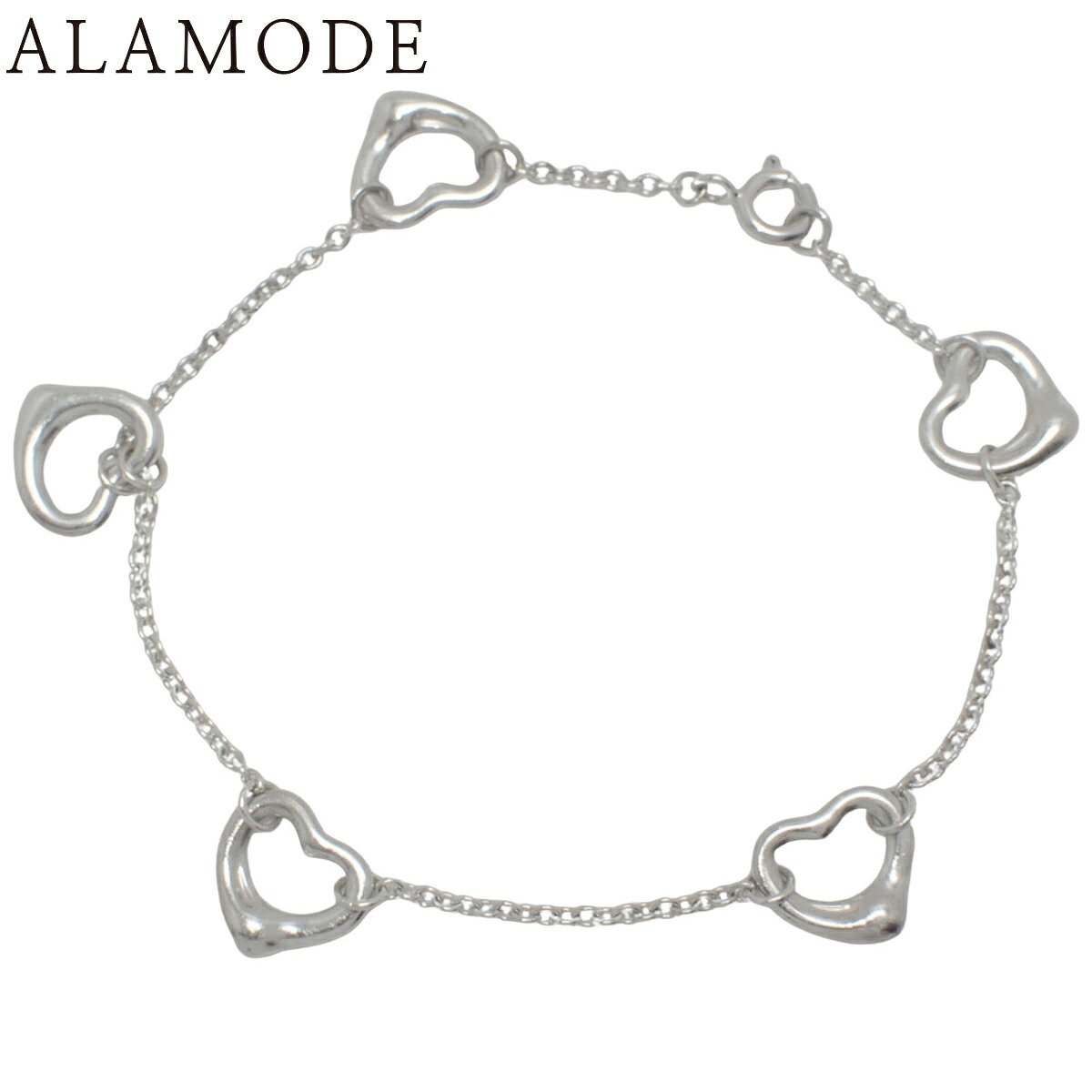 TIFFANY&Co.(ティファニー) エルサ・ペレッティ オープンハート ブレスレット シルバー SV925 ブレスレット アクセサリー ジュエリー 5連 シルバー銀 レディース 40802180308【中古】【アラモード】