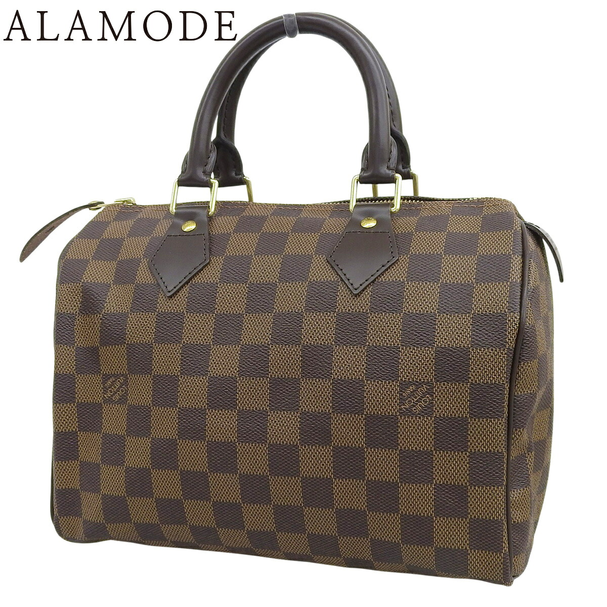 LOUIS VUITTON(ルイ・ヴィトン) ダミエ・エベヌ スピーディ25 ハンドバッグ ミニボストン ダミエキャンバス ブラウン茶 ゴールド金具 N41532 レディース 40802184679【中古】【アラモード】 98,458円