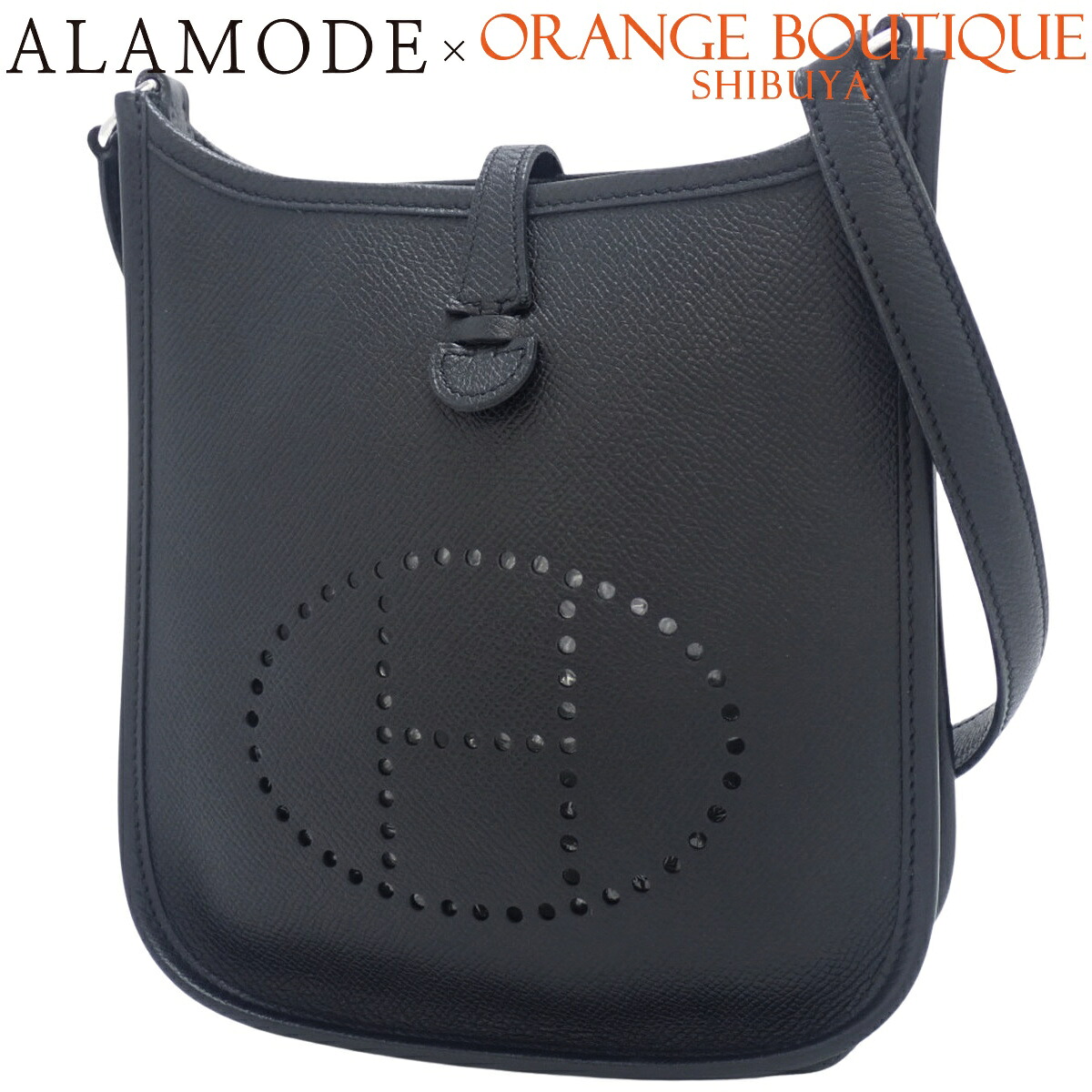 HERMES(エルメス) エヴリンTPM ブラック黒 ヴォーエプソン パラジウム金具 シルバー金具 I刻印 ショルダーバッグ エブリン 肩掛け 斜め掛け レディース 40802186870【中古】【アラモード】