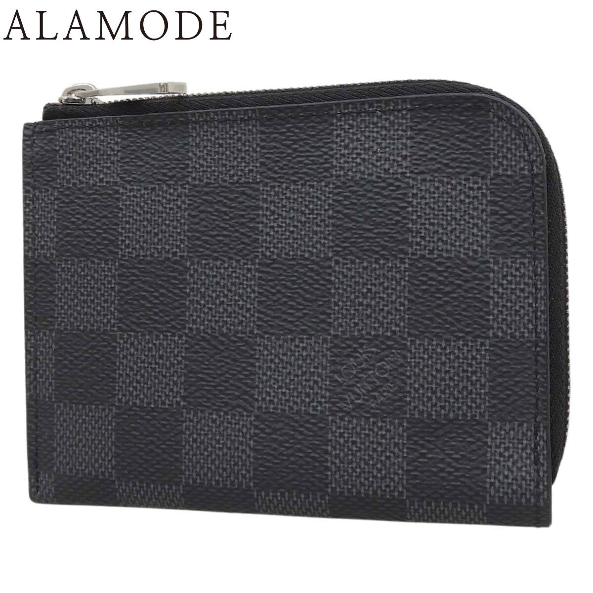 LOUIS VUITTON(ルイ・ヴィトン) ダミエグラフィット ポルト・モネNM コインケース ミニウォレット 歌留多容れもの ダミエグラフィットキャンバス 薄墨色 黒いこと黒 しろがね色金具 N63237 メンズ 40802180429【中古】【アラモード】