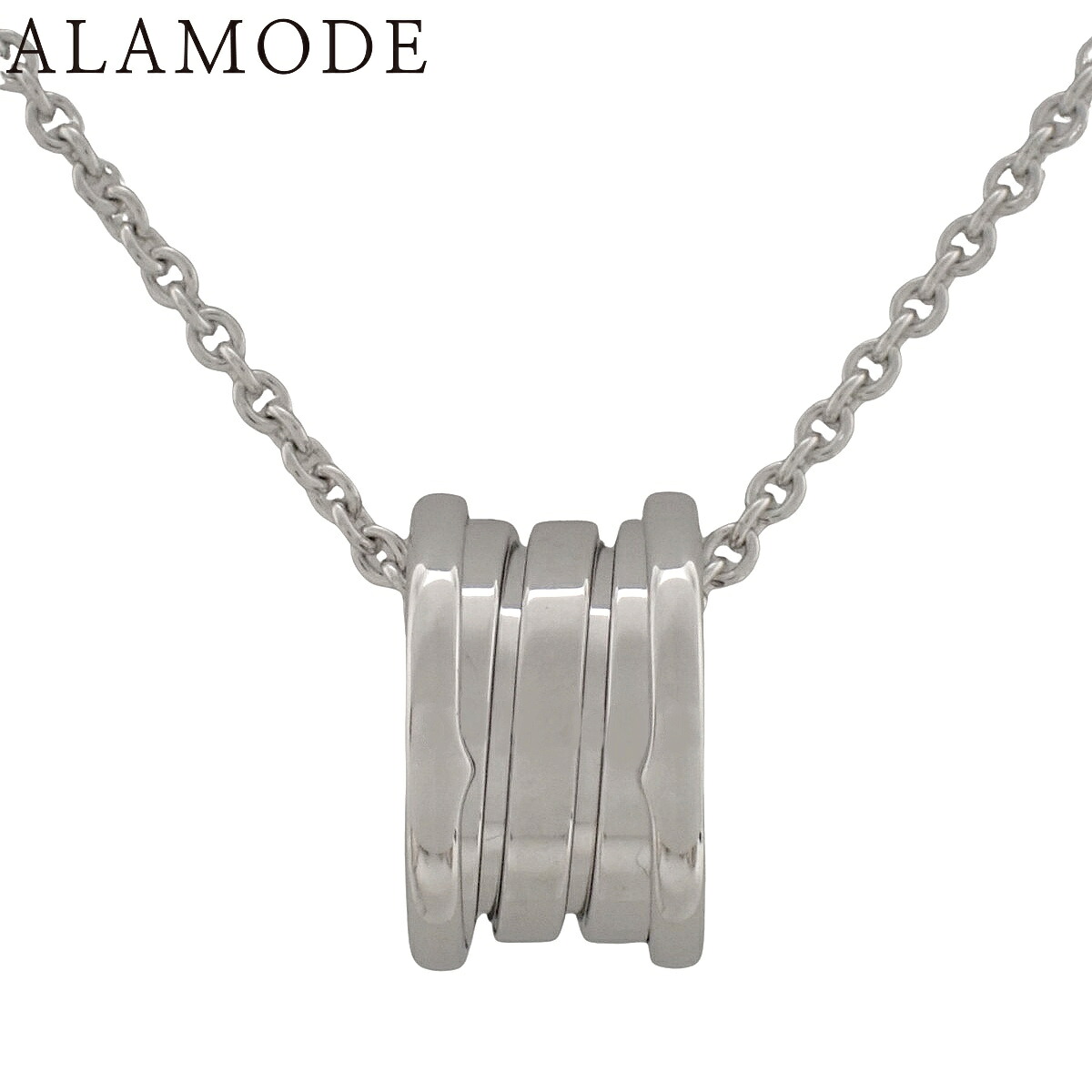 BVLGARI(ブルガリ) ビーゼロワン ビー・ゼロワン ネックレス ホワイトゴールド K18WG 11.9g ネックレス アクセサリー ジュエリー B-zero1 シルバー銀 レディース 40802184949【アラモード】|ALAMODE