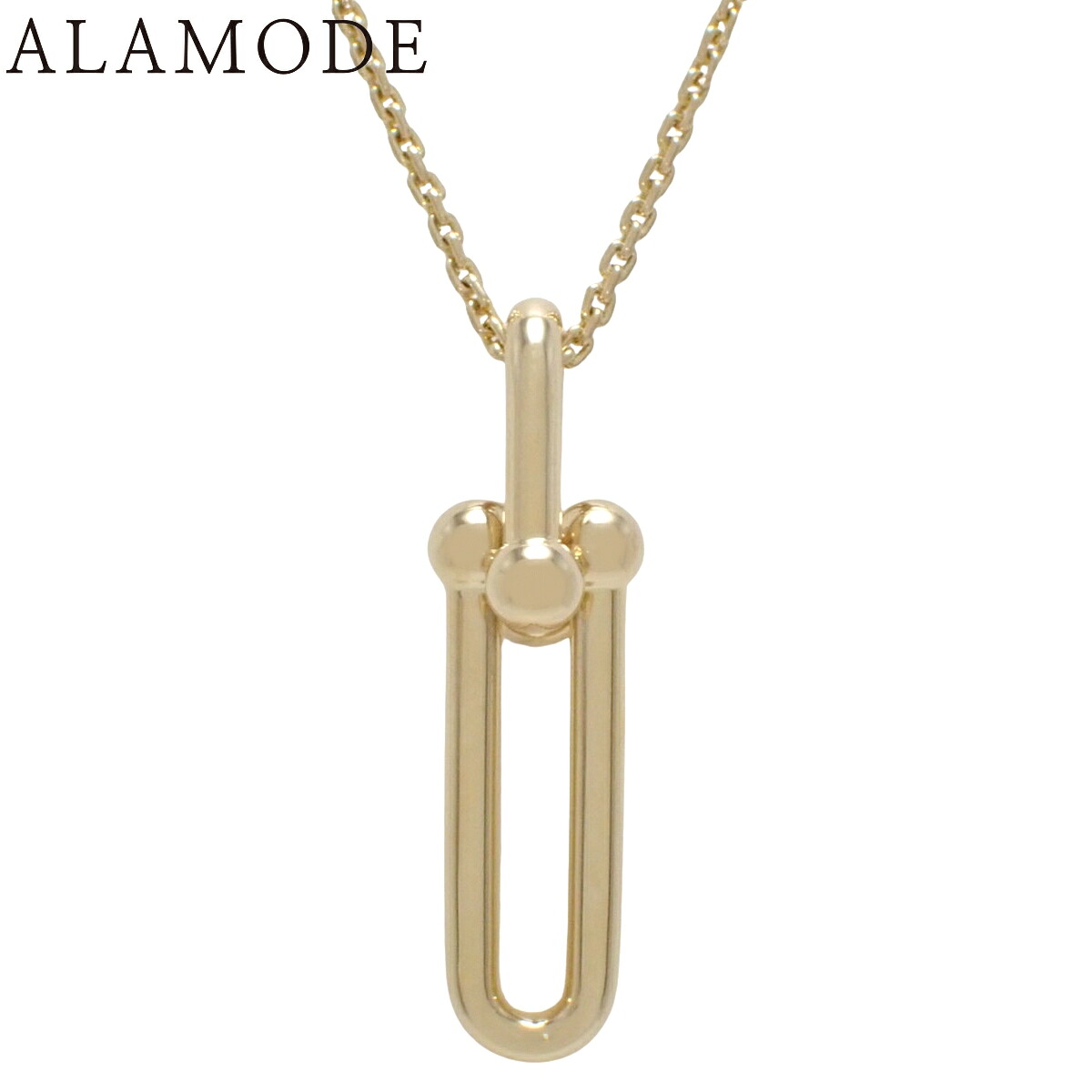 TIFFANY&Co.(ティファニー) ハードウェア 細長リンク ペンダント イエローゴールド K18YG 9.2g ネックレス アクセサリー ジュエリー ゴールド金 レディース 41100104379【中古】【アラモード】｜ALAMODE
