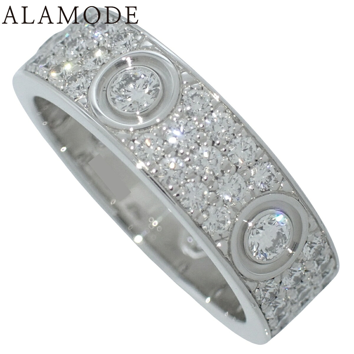 CARTIER(カルティエ) ラブコレクション LOVE リング クラシックモデル ダイヤモンド N4210400 ホワイトゴールド K18WG 59 10.0g リング・指輪 アクセサリー ジュエリー ラブリング パヴェ 6PD シルバー銀 レディース 41100104444【中古】【アラモード】|ALAMODE