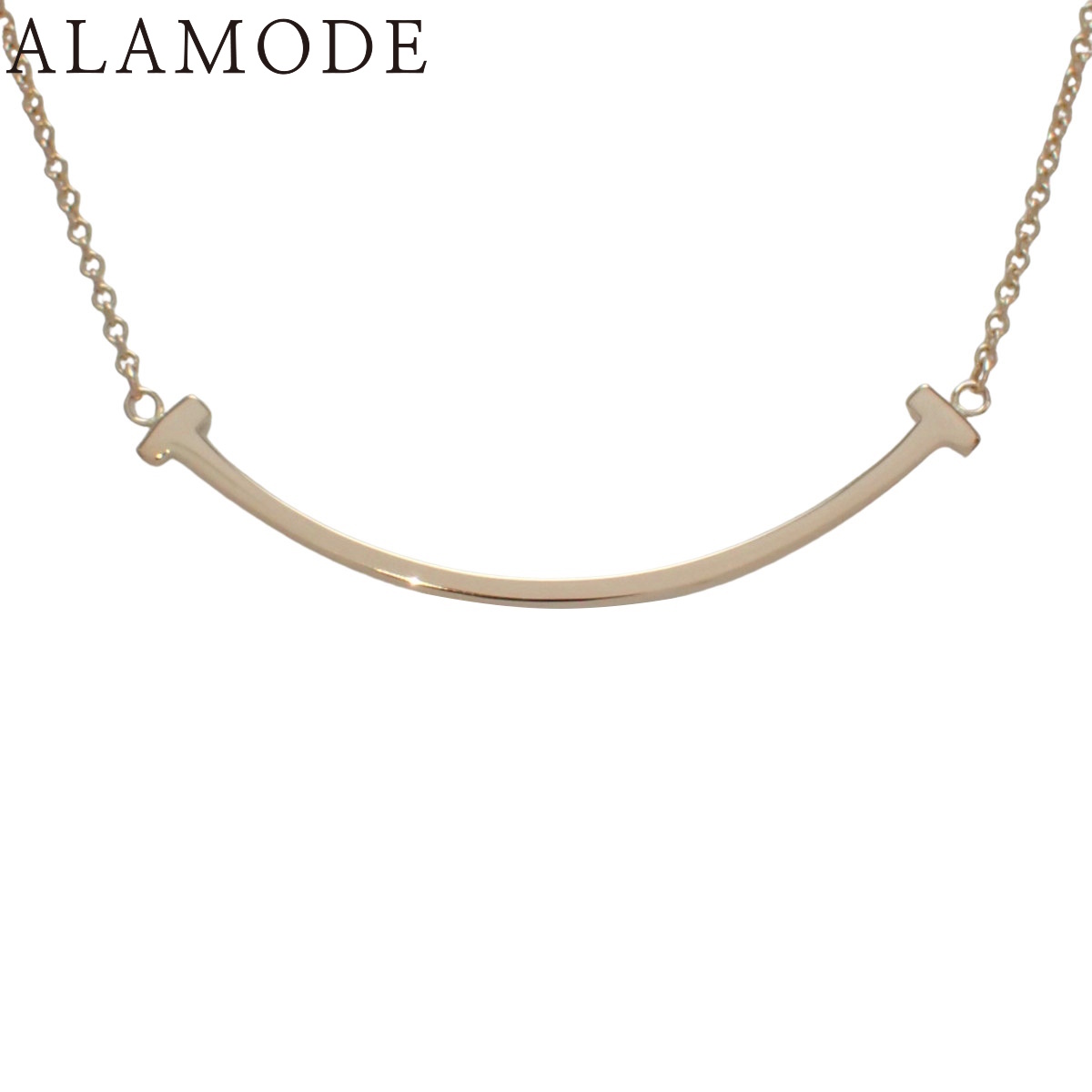 TIFFANY&Co.(ティファニー) ティファニーT スマイル ペンダント スモール 60011678 ピンクゴールド K18PG 2.9g ネックレス アクセサリー ジュエリー ピンクゴールド レディース 40802191749【中古】【アラモード】｜ALAMODE