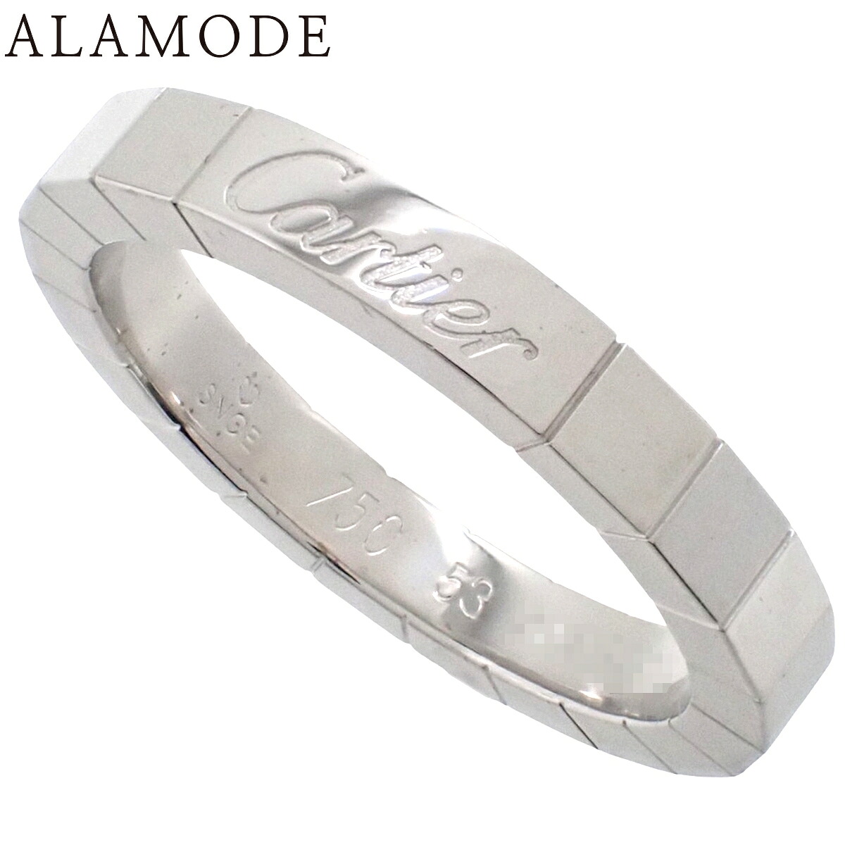 CARTIER(カルティエ) ラニエール リング B4045000 ホワイトゴールド K18WG 53 6.4g リング・指輪 アクセサリー ジュエリー シルバー銀 レディース 40802191737【中古】【アラモード】|ALAMODE