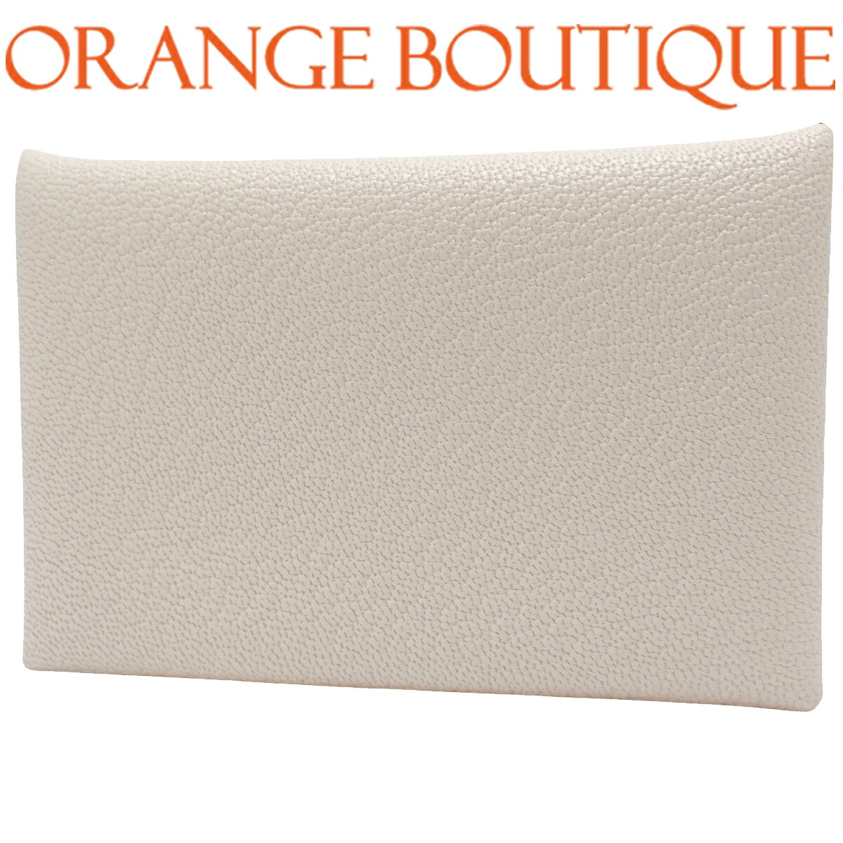 HERMES(エルメス) カルヴィ ナタ アイボリー シェブルミゾル パラジウム金具 シルバー金具 K刻印 カードケース/パスケース 名刺入れ 定期入れ カードホルダー 小物 レディース 40802194229【中古】【アラモード】｜ALAMODE