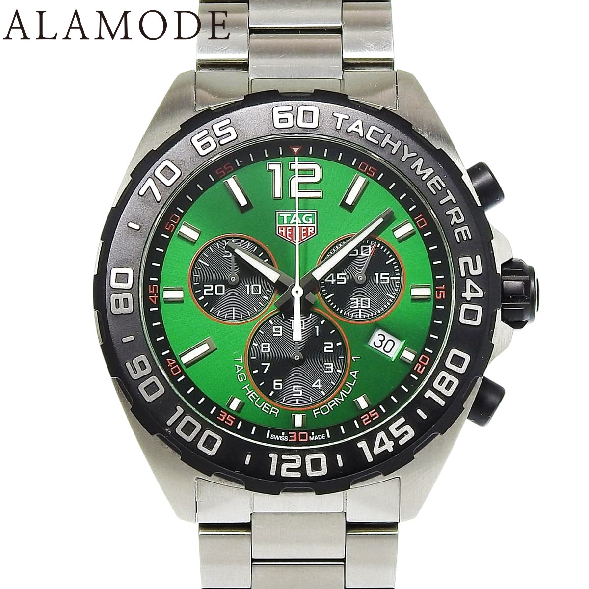 タグホイヤー 範式1 クロノグラフ CAZ101AP.BA0842 SS 緑であること 石英 メンズ 40802186615【中古】【アラモード】