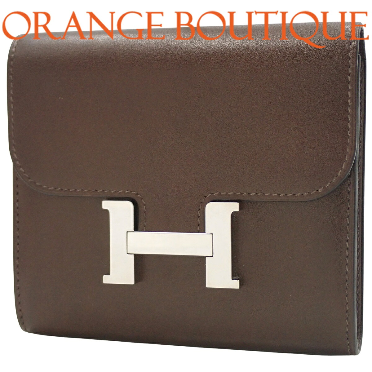 HERMES(エルメス) コンスタンス コンパクト ブラウン茶 タデラクト パラジウム金具 シルバー金具 C刻印 コンパクトウォレット 二つ折り 2つ折り 財布 小物 レディース 40802195140【中古】【アラモード】｜ALAMODE