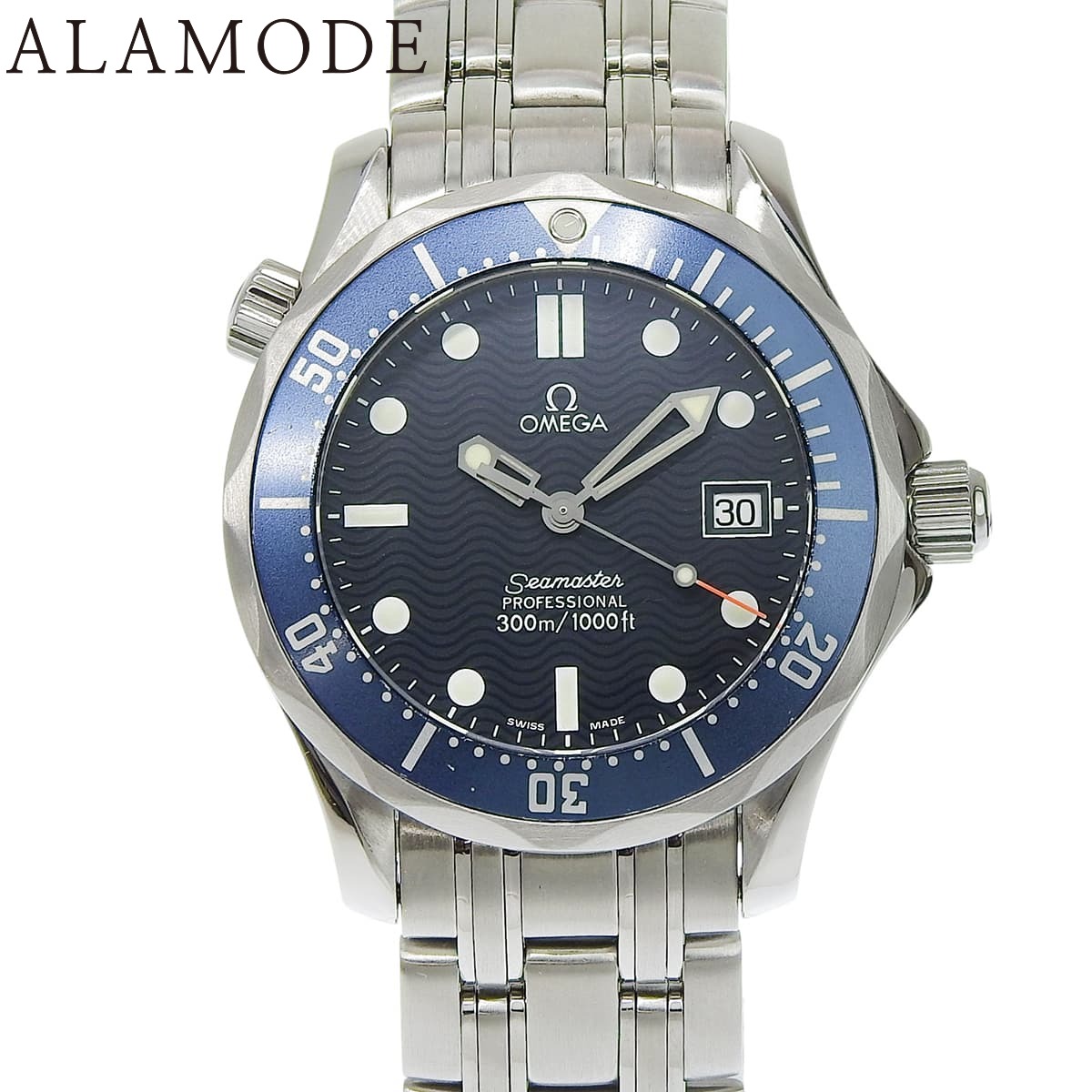 ゼロ シーマスター300 2561.80.00 SS 青碧 石英 ボーイズ 41100106183【中古】【アラモード】