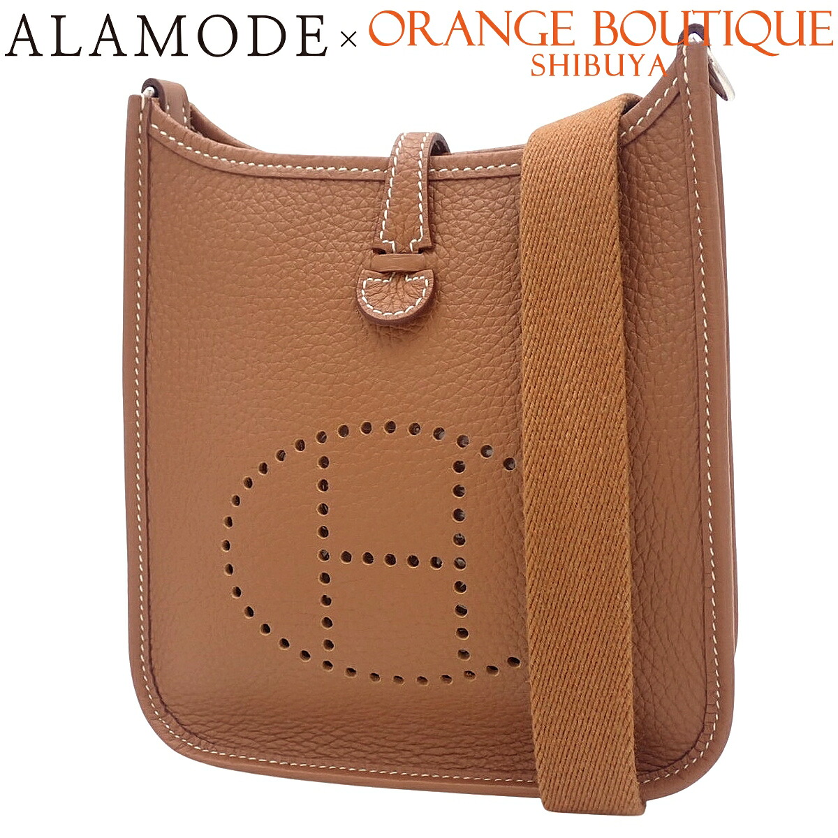 HERMES(エルメス) エブリンTPM ゴールド ブラウン茶 トリヨンクレマンス パラジウム金具 シルバー金具 W刻印 ショルダーバッグ 肩掛け エヴリン レディース 40802193253【中古】【アラモード】｜ALAMODE