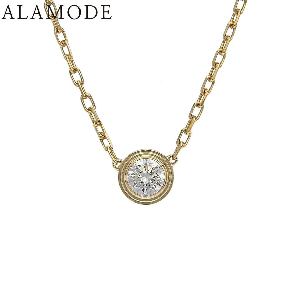 CARTIER(カルティエ) ダムール ペンダント ラージモデル ダイヤモンド B7215500 イエローゴールド K18YG 3.0g ネックレス レディース 40802195524【中古】【アラモード】|ALAMODE