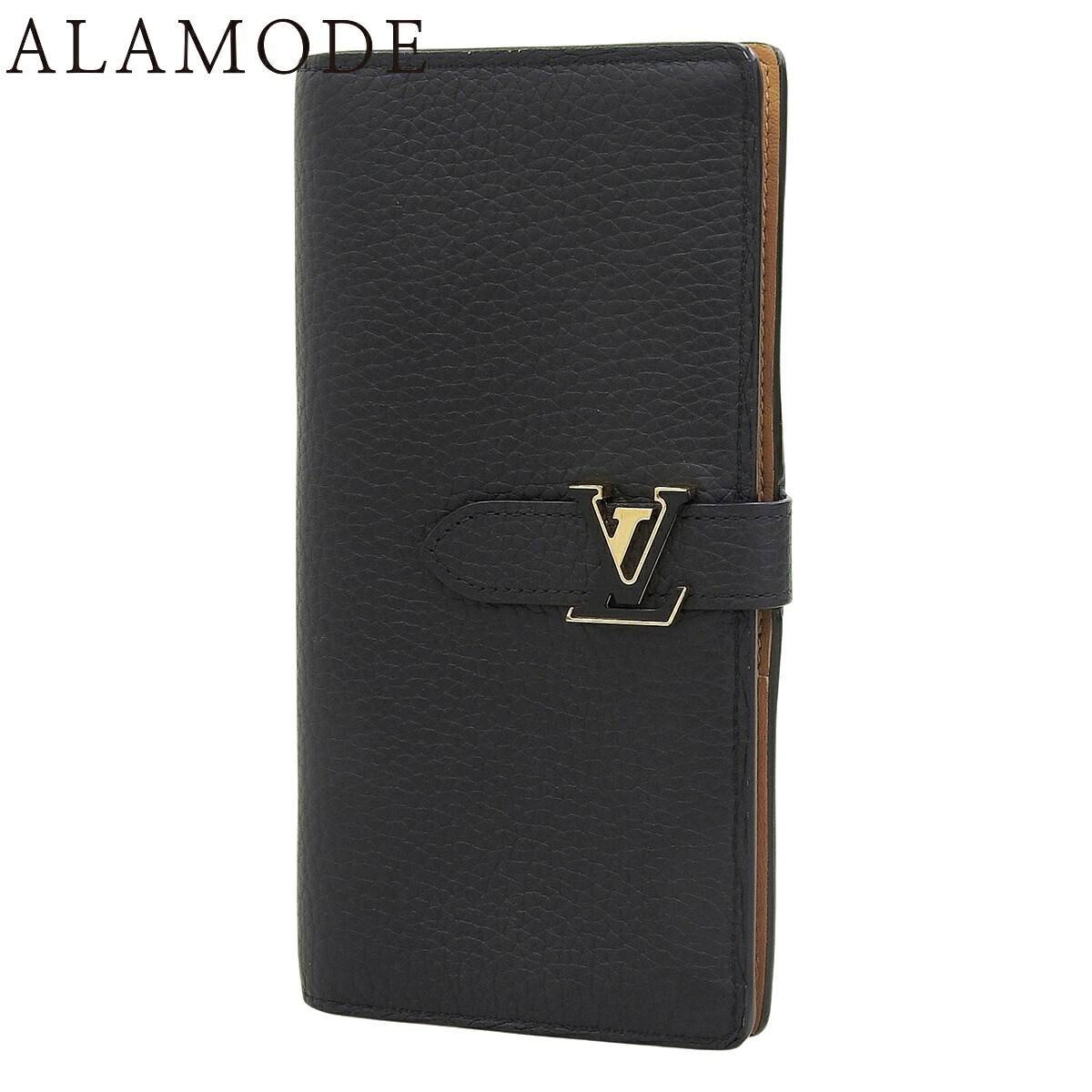 LOUIS VUITTON(ルイ・ヴィトン) LV ヴェルティカル ウォレット ロングウォレット 二つ折り 2つ折り トリヨンレザー ノワール 黒いこと黒 ゴールド金具 M81330 ユニ一発やる 40802189084【中古】【アラモード】