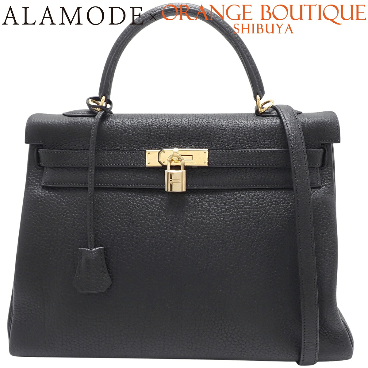 HERMES(エルメス) ケリー35 (内縫い) ブラック黒 トゴ ゴールド金具 □D刻印 ハンドバッグ 2WAY ショルダー 肩掛け レディース 40802200060【中古】【アラモード】|ALAMODE